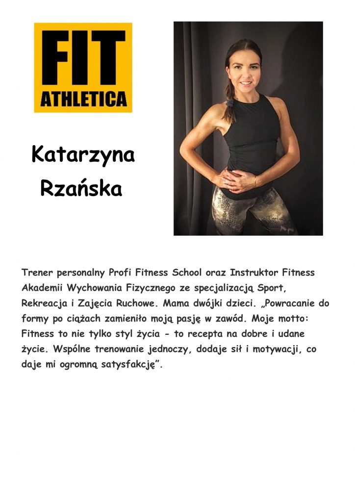 sylwetka trenera - Katarzyna Rzańska